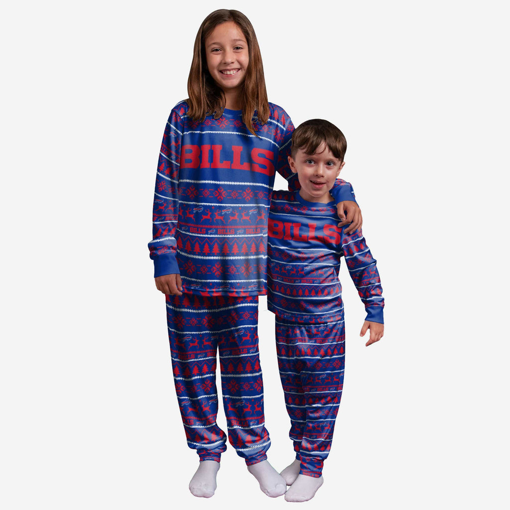 Buffalo Bills Youth Family Holiday Pajamas FOCO 4 - FOCO.com