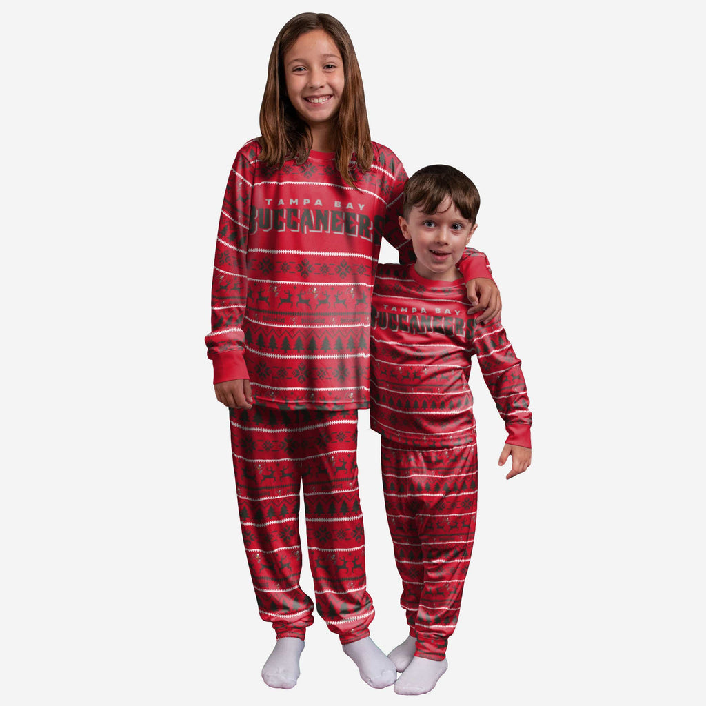 Tampa Bay Buccaneers Youth Family Holiday Pajamas FOCO 4 - FOCO.com