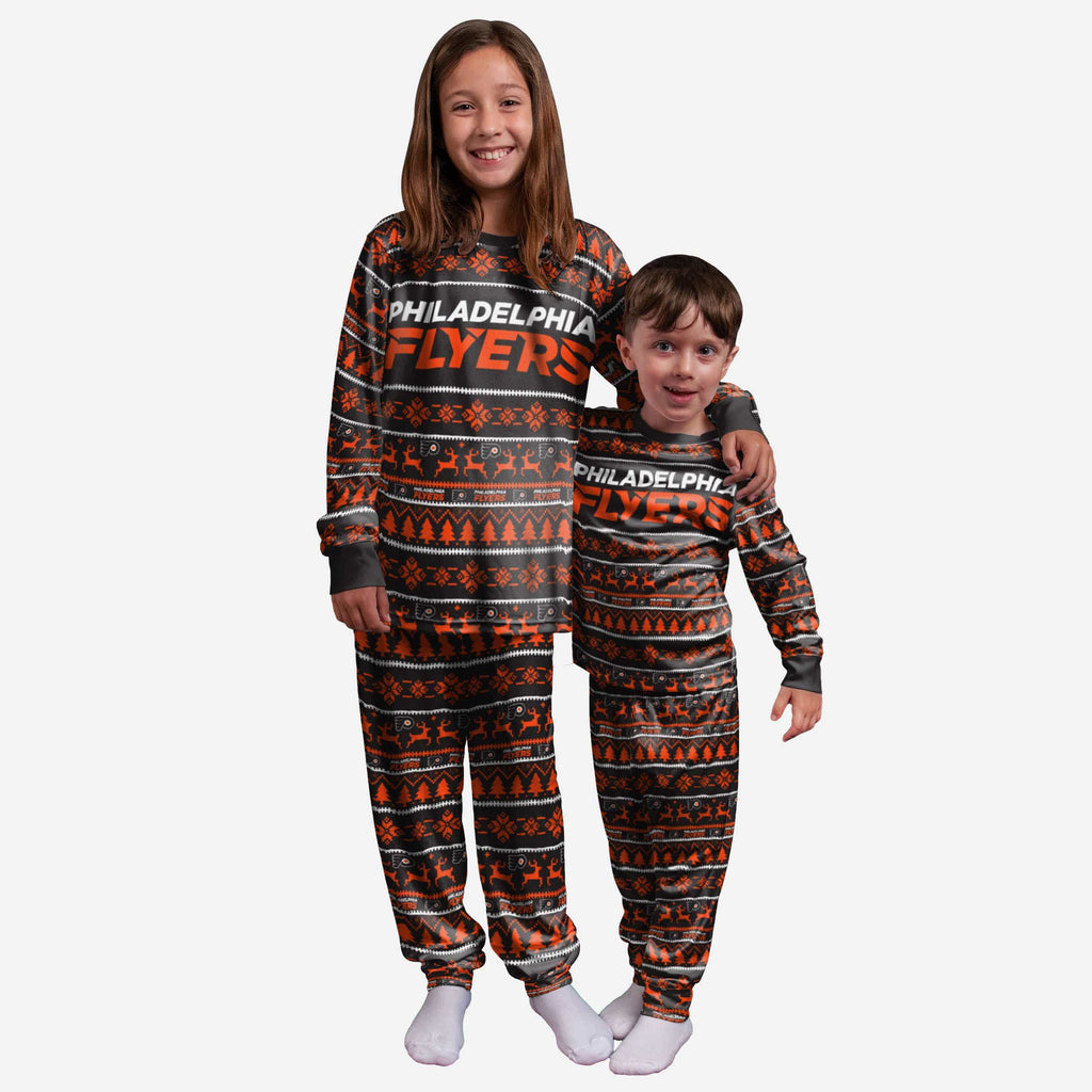 Philadelphia Flyers Youth Family Holiday Pajamas FOCO - FOCO.com