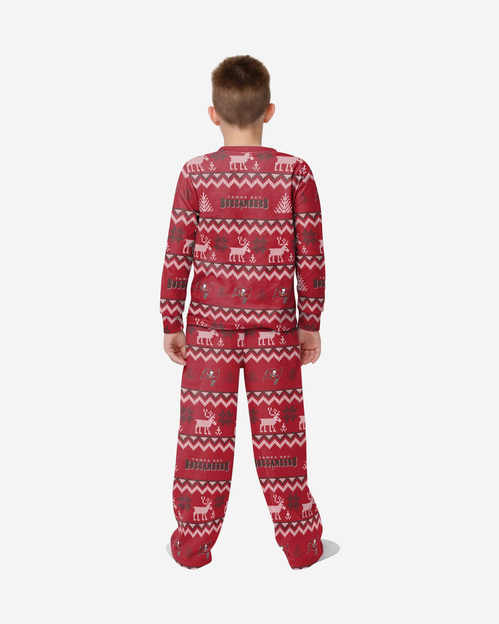 Tampa Bay Buccaneers Youth Ugly Pattern Family Holiday Pajamas FOCO - FOCO.com