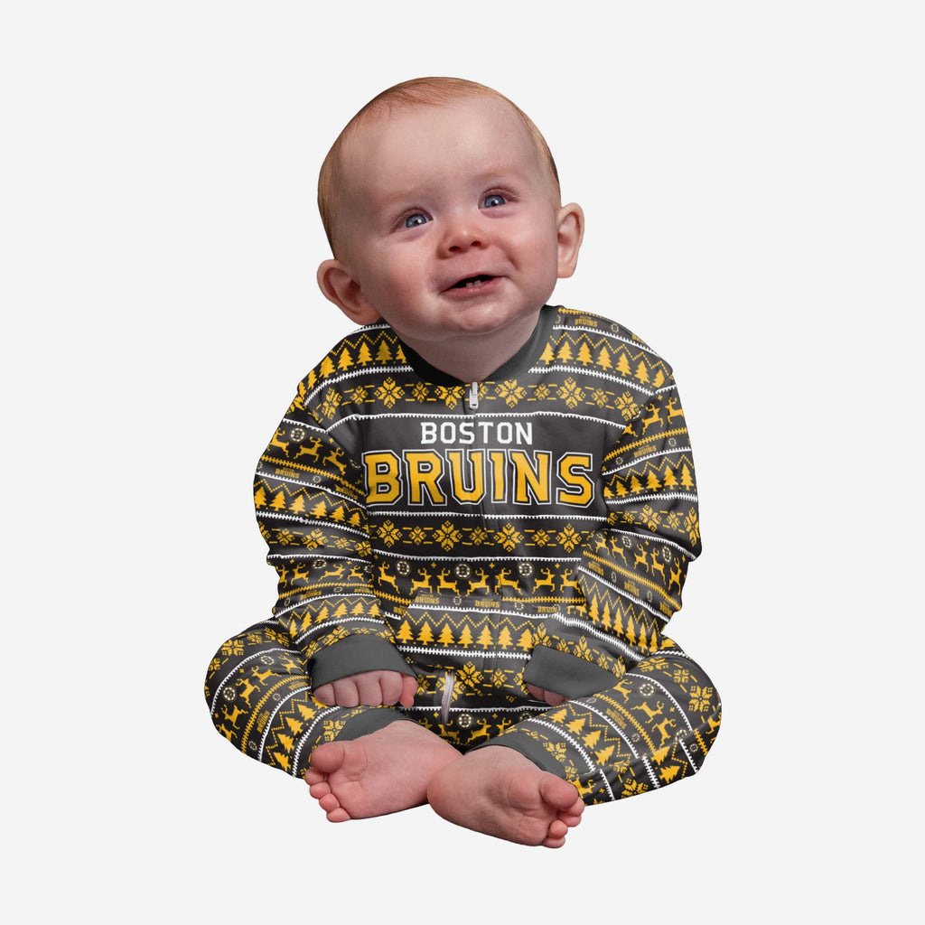 Boston Bruins Infant Family Holiday Pajamas FOCO 12 mo - FOCO.com