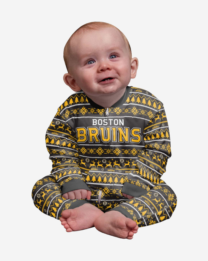 Boston Bruins Infant Family Holiday Pajamas FOCO 12 mo - FOCO.com