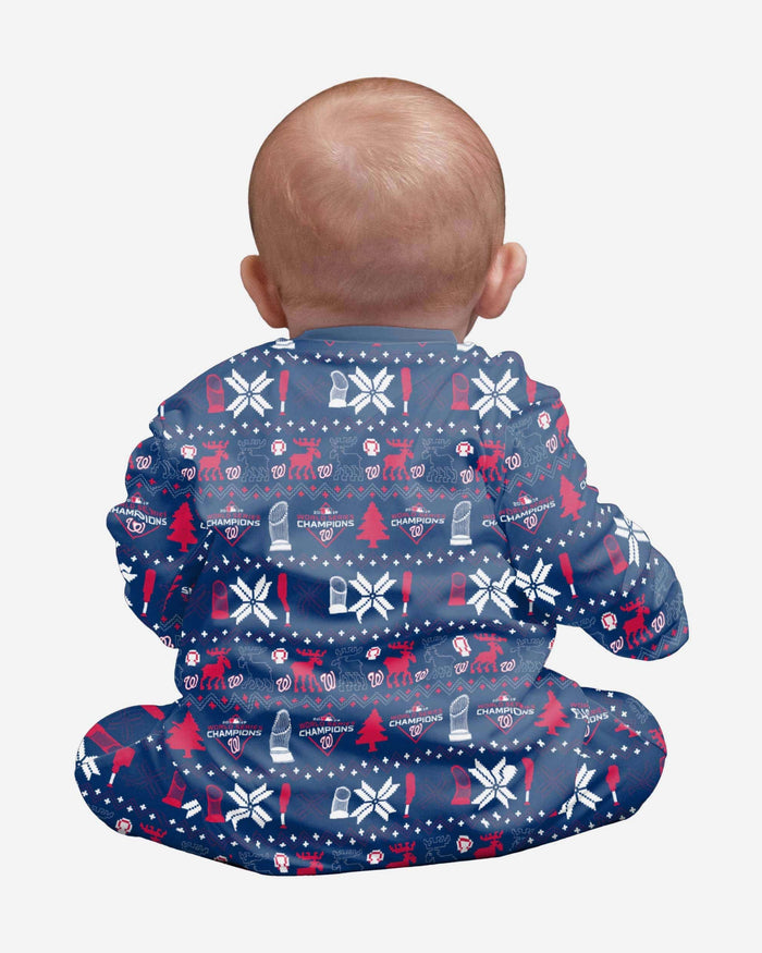 Washington Nationals 2019 World Series Champions Infant Family Holiday Pajamas FOCO - FOCO.com