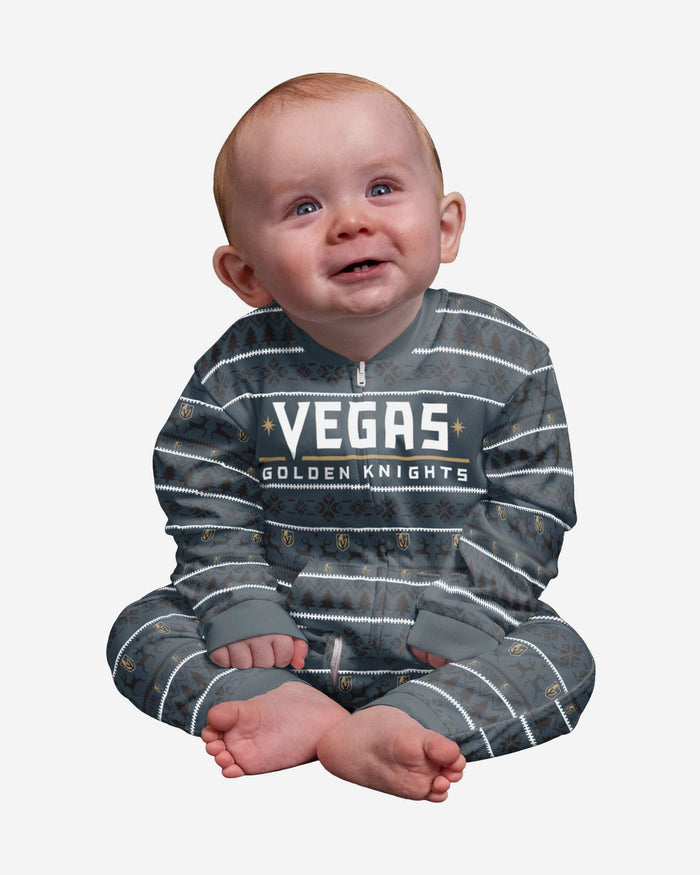 Vegas Golden Knights Infant Family Holiday Pajamas FOCO 12 mo - FOCO.com