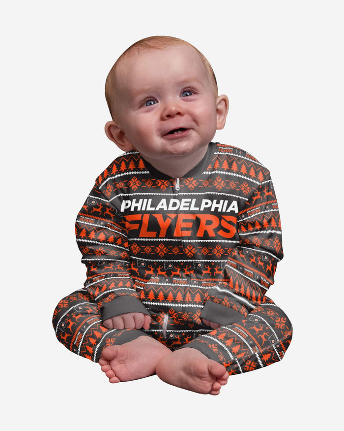 Philadelphia Flyers Infant Family Holiday Pajamas FOCO 12 mo - FOCO.com