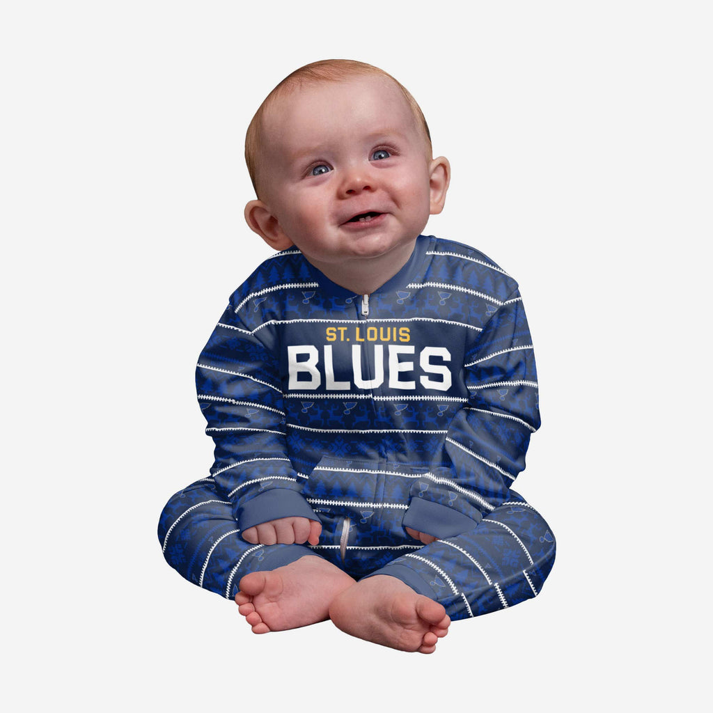 St Louis Blues Infant Family Holiday Pajamas FOCO 12 mo - FOCO.com