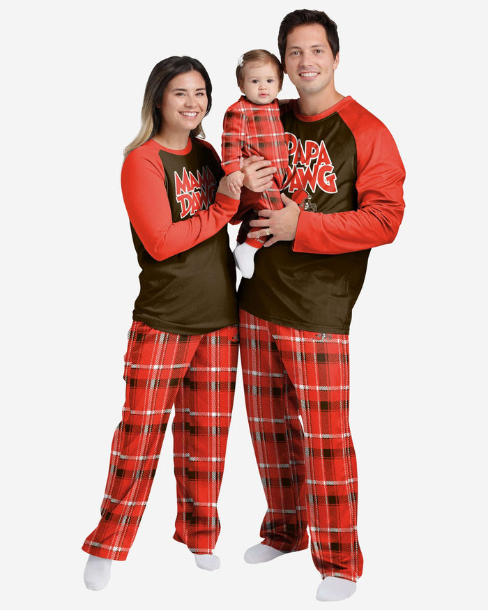 Cleveland Browns Infant Plaid Family Holiday Pajamas FOCO - FOCO.com