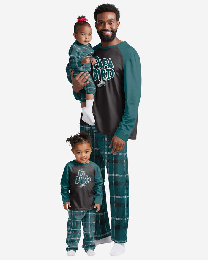 Philadelphia Eagles Infant Plaid Family Holiday Pajamas FOCO - FOCO.com