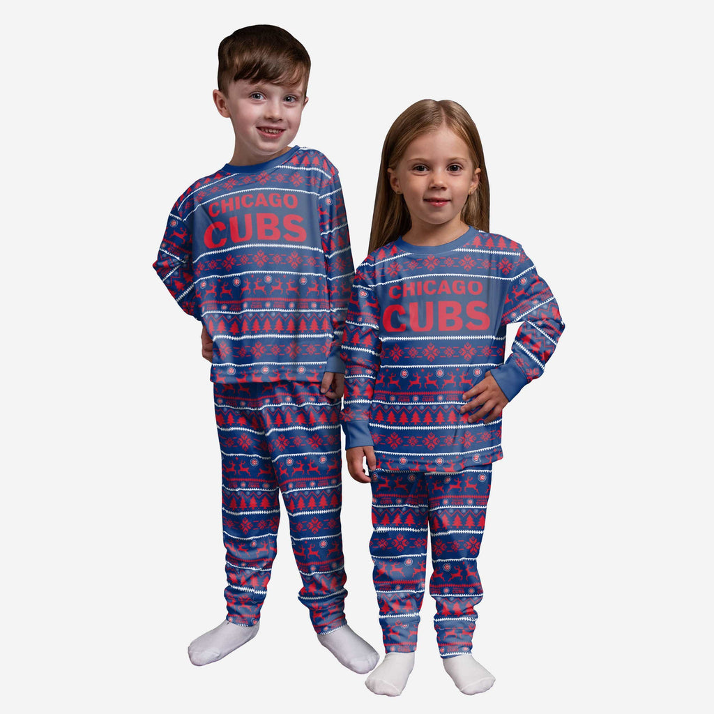 Chicago Cubs Toddler Family Holiday Pajamas FOCO 2T - FOCO.com