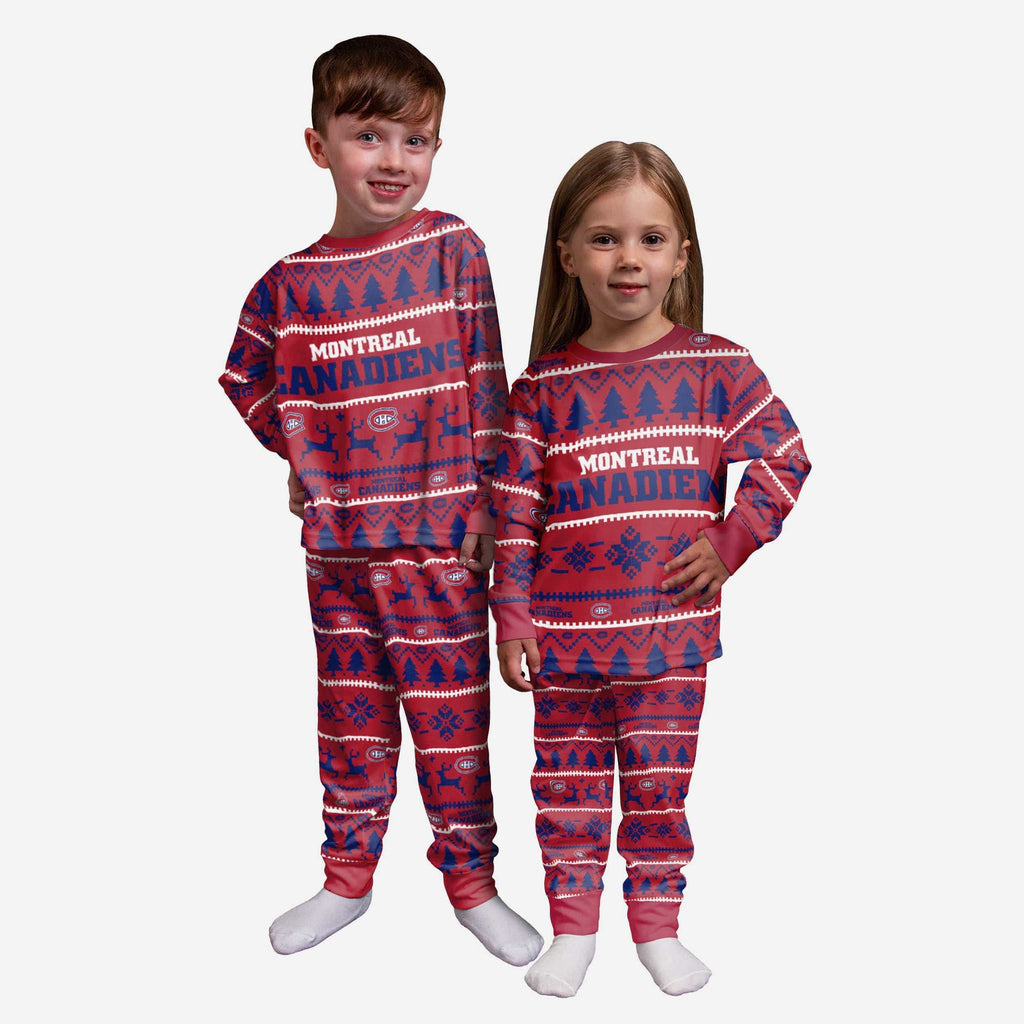 Montreal Canadiens Toddler Family Holiday Pajamas FOCO 2T - FOCO.com