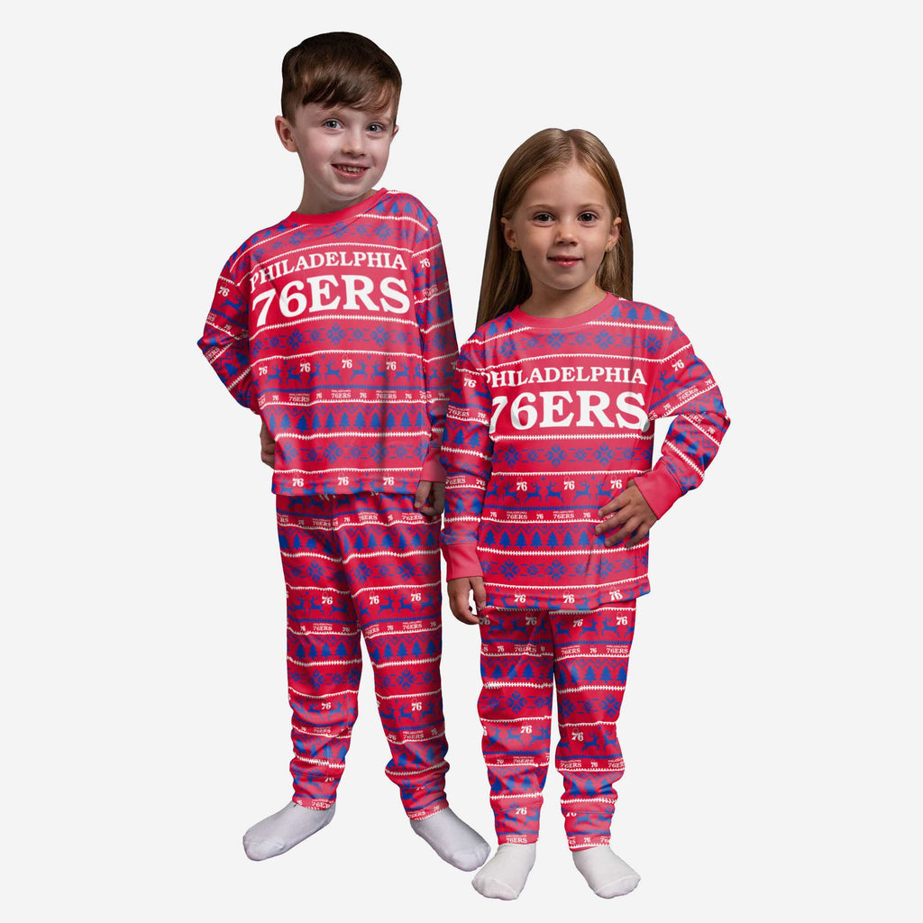 Philadelphia 76ers Toddler Family Holiday Pajamas FOCO 2T - FOCO.com