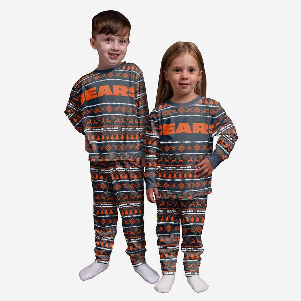 Chicago Bears Toddler Family Holiday Pajamas FOCO 2T - FOCO.com
