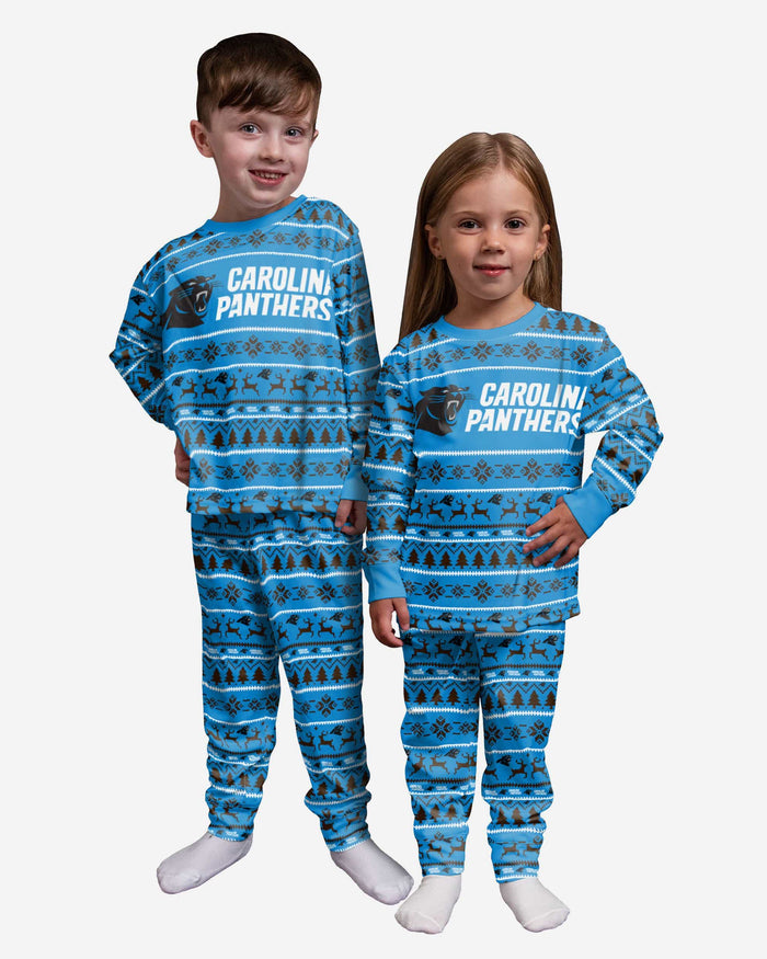 Carolina Panthers Toddler Family Holiday Pajamas FOCO 2T - FOCO.com