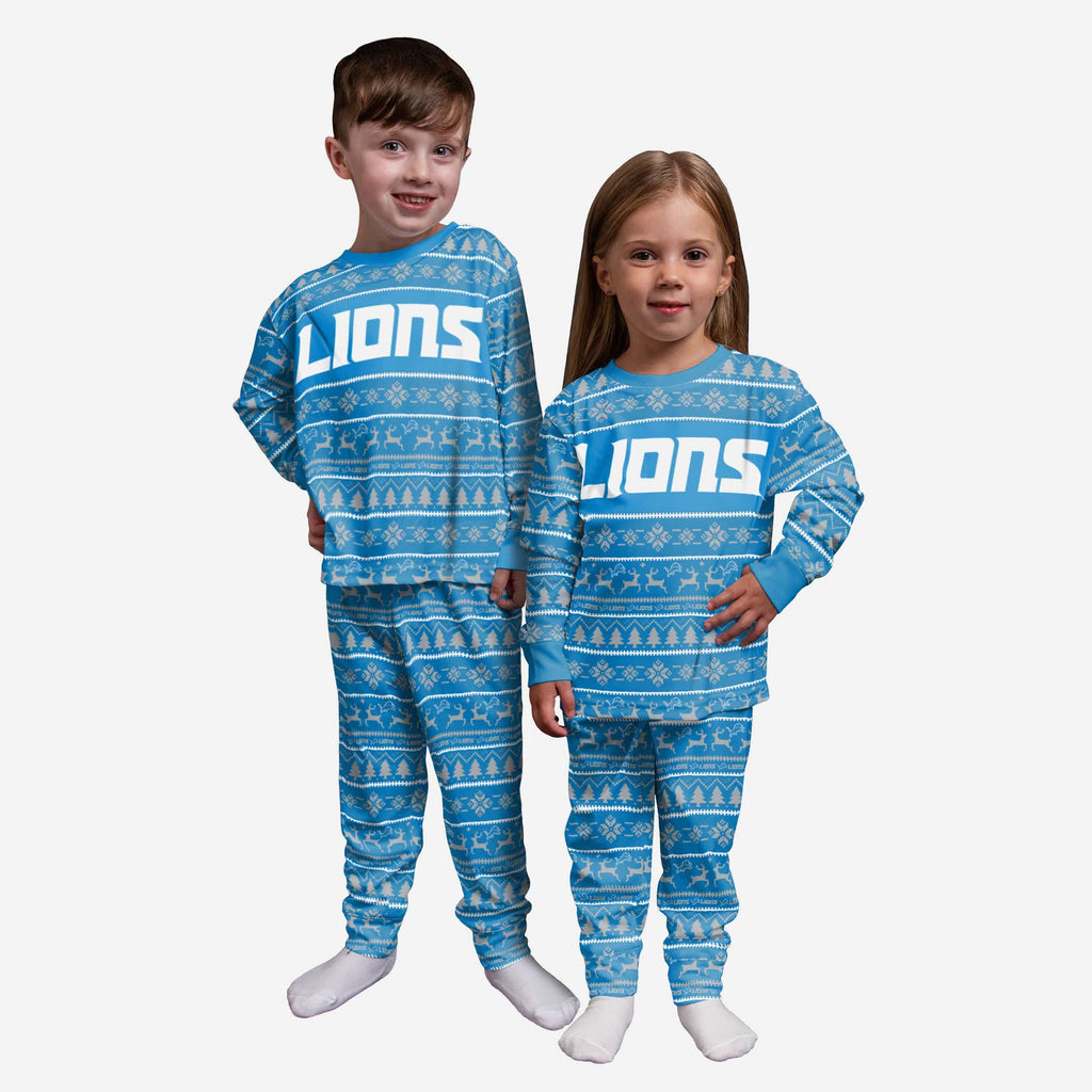 Detroit Lions Toddler Family Holiday Pajamas FOCO 2T - FOCO.com