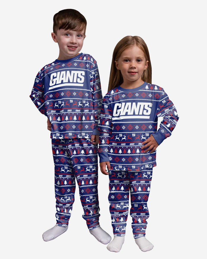 New York Giants Toddler Family Holiday Pajamas FOCO 2T - FOCO.com