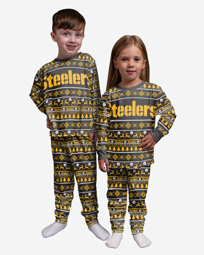 Pittsburgh Steelers Toddler Family Holiday Pajamas FOCO 2T - FOCO.com