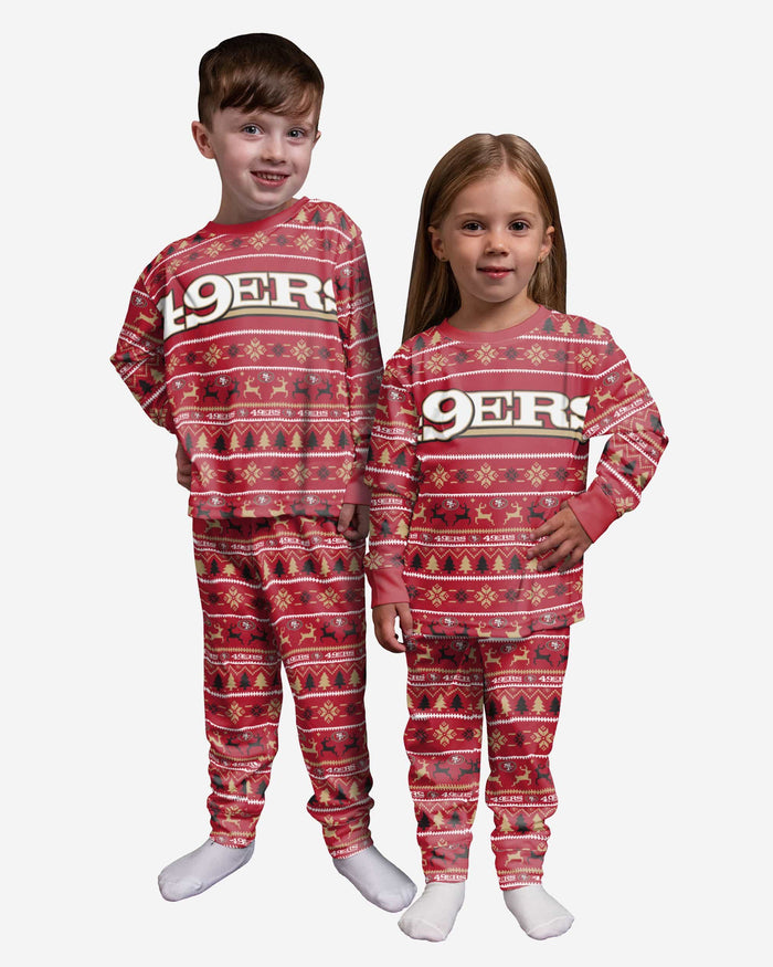 San Francisco 49ers Toddler Family Holiday Pajamas FOCO 2T - FOCO.com