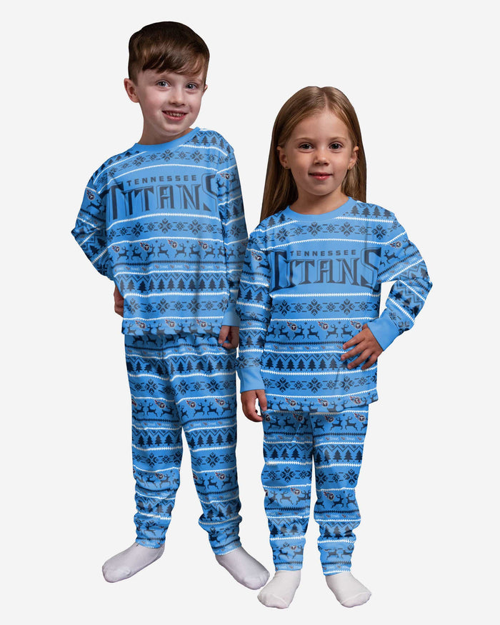 Tennessee Titans Toddler Family Holiday Pajamas FOCO 2T - FOCO.com