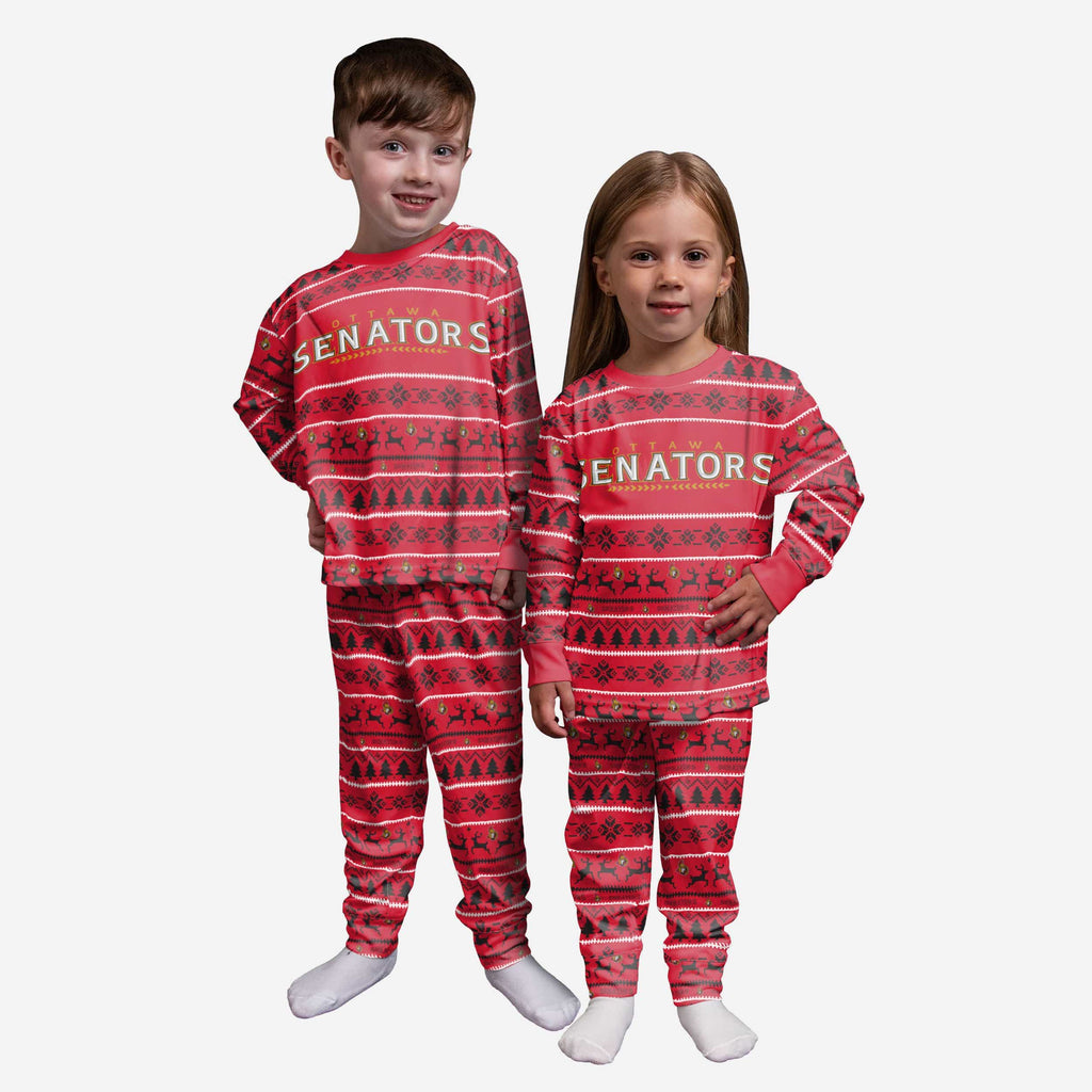Ottawa Senators Toddler Family Holiday Pajamas FOCO 2T - FOCO.com