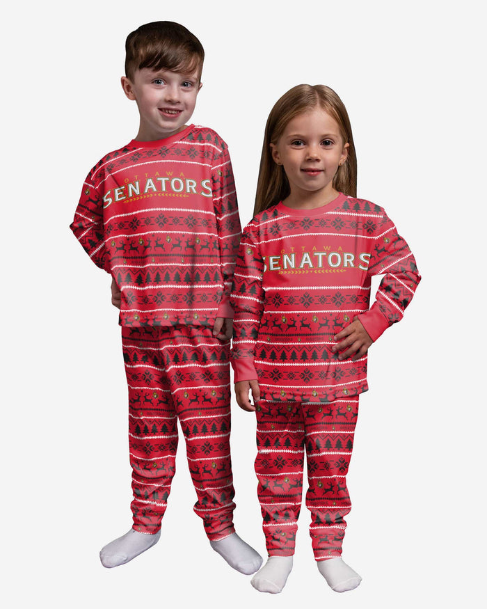 Ottawa Senators Toddler Family Holiday Pajamas FOCO 2T - FOCO.com