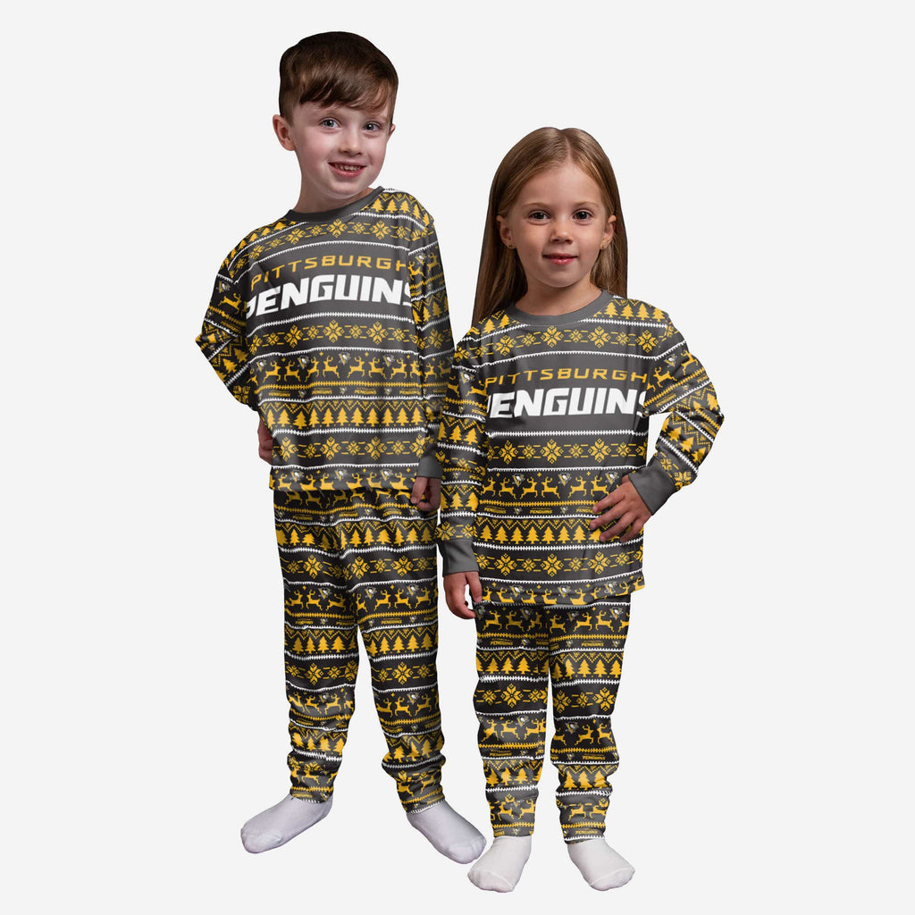 Pittsburgh Penguins Toddler Family Holiday Pajamas FOCO 2T - FOCO.com
