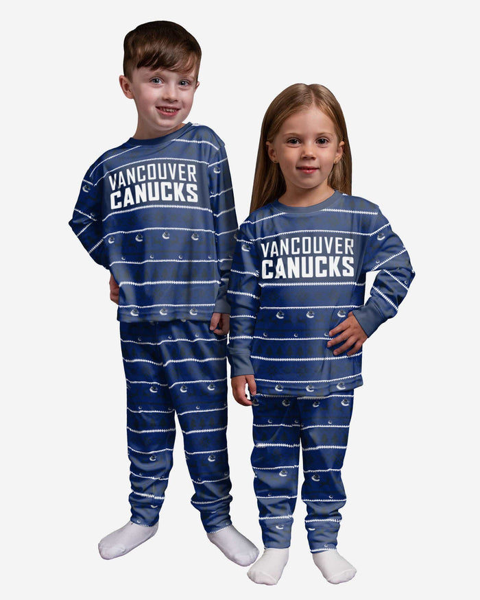 Vancouver Canucks Toddler Family Holiday Pajamas FOCO 2T - FOCO.com