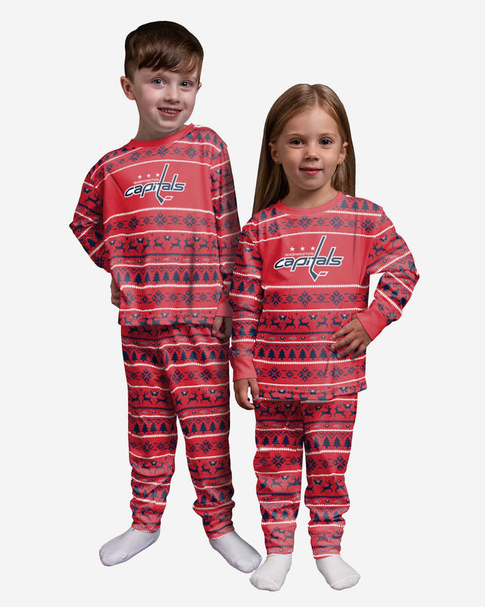 Washington Capitals Toddler Family Holiday Pajamas FOCO 2T - FOCO.com