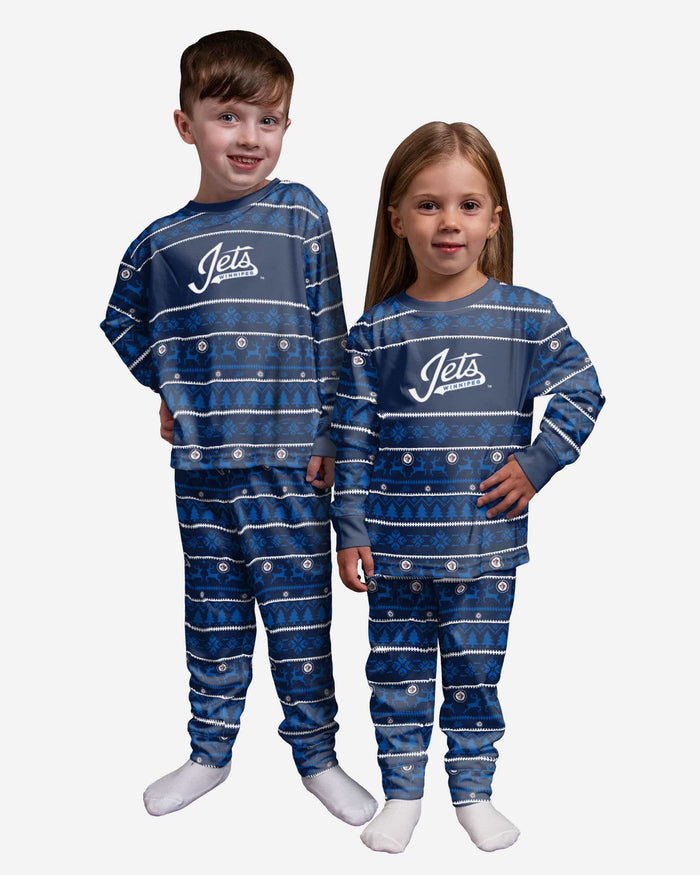 Winnipeg Jets Toddler Family Holiday Pajamas FOCO 2T - FOCO.com