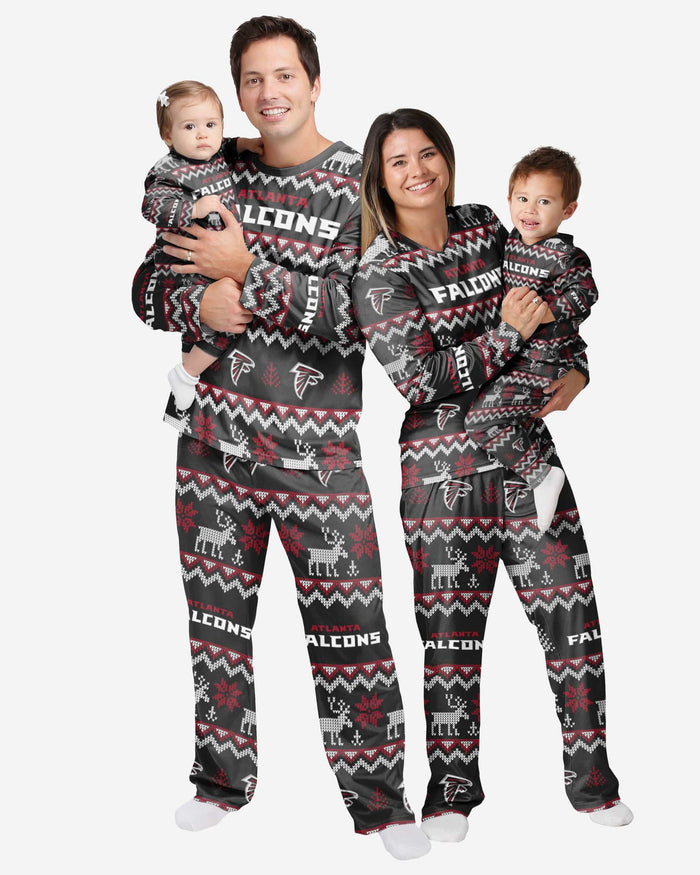 Atlanta Falcons Toddler Ugly Pattern Family Holiday Pajamas FOCO - FOCO.com