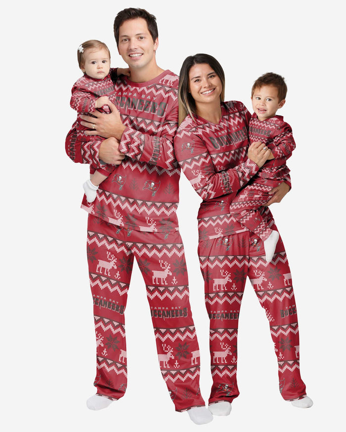 Tampa Bay Buccaneers Toddler Ugly Pattern Family Holiday Pajamas FOCO - FOCO.com
