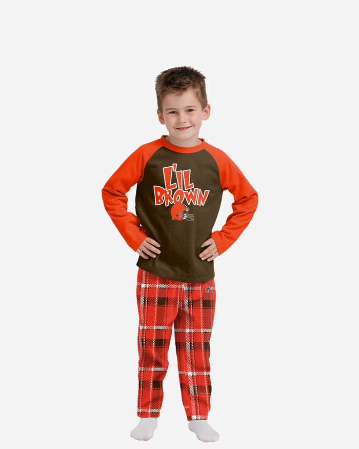 Cleveland Browns Toddler Plaid Family Holiday Pajamas FOCO 2T - FOCO.com