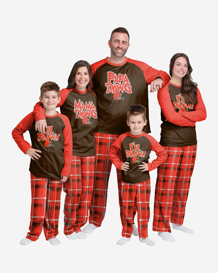 Cleveland Browns Toddler Plaid Family Holiday Pajamas FOCO - FOCO.com