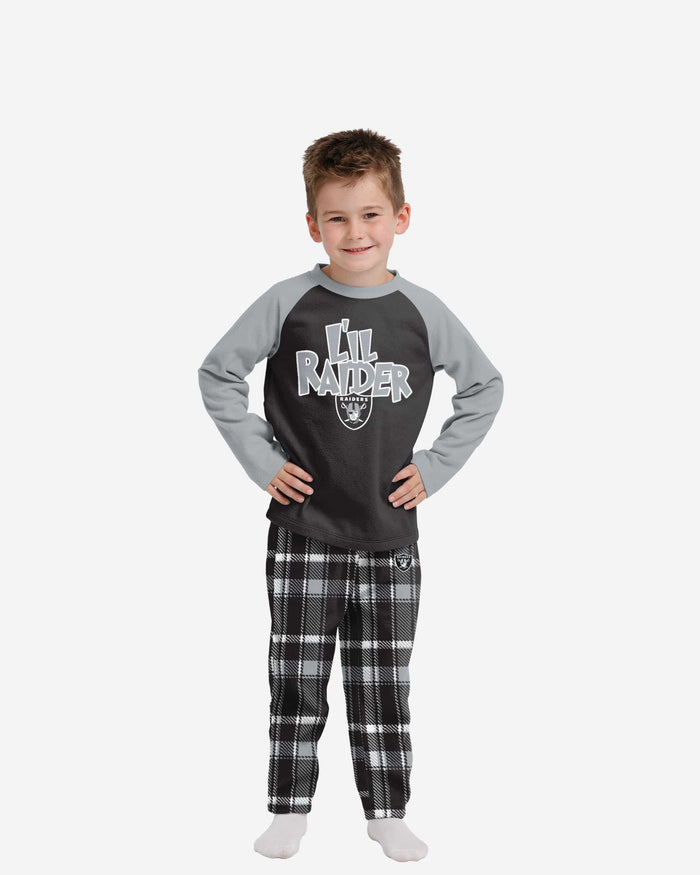 Las Vegas Raiders Toddler Plaid Family Holiday Pajamas FOCO 2T - FOCO.com