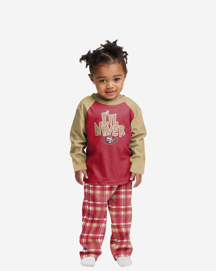 San Francisco 49ers Toddler Plaid Family Holiday Pajamas FOCO 2T - FOCO.com