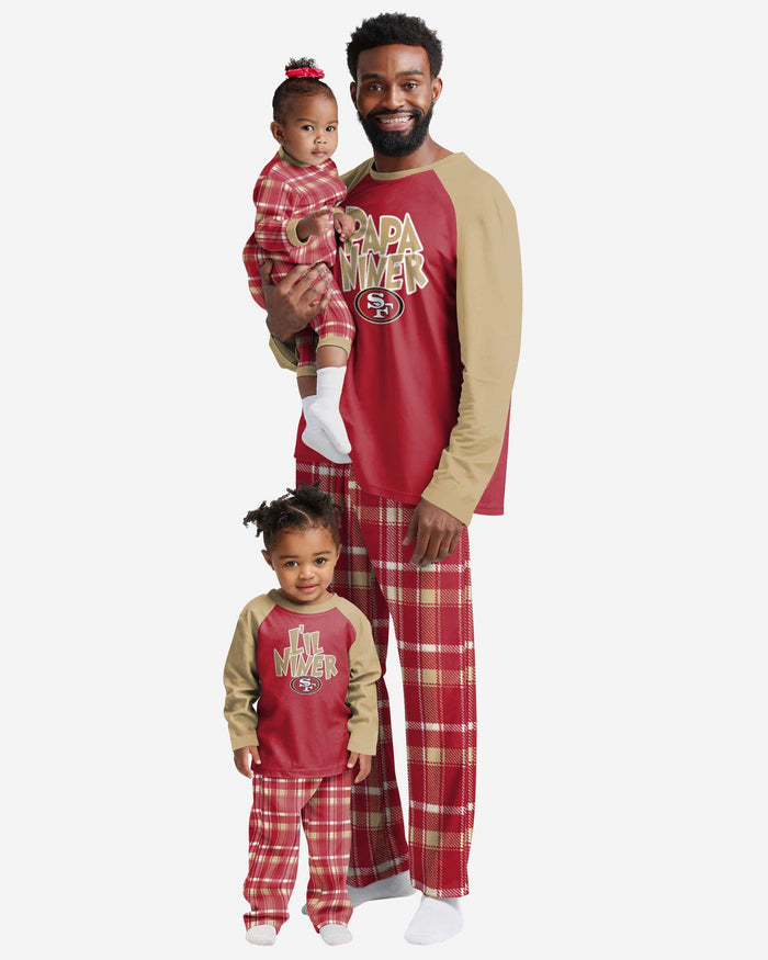San Francisco 49ers Toddler Plaid Family Holiday Pajamas FOCO - FOCO.com