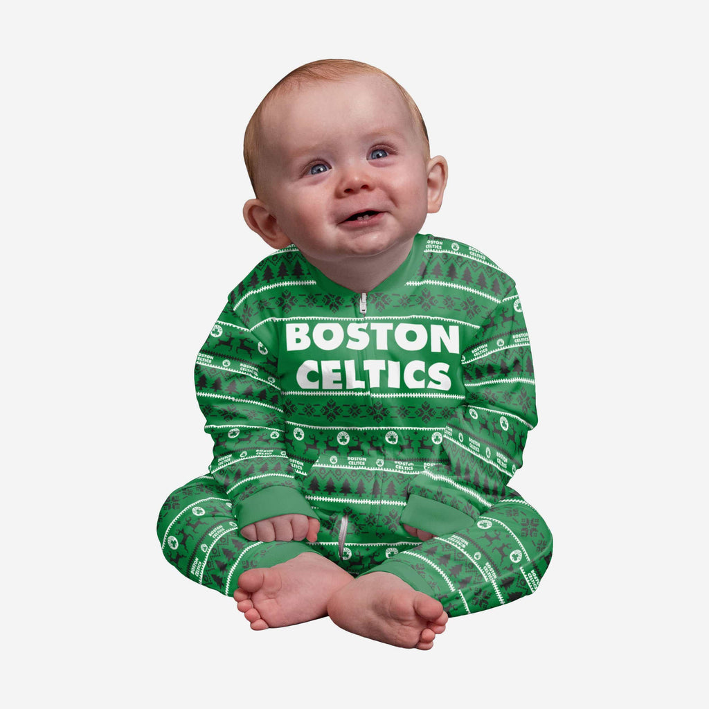 Boston Celtics Infant Family Holiday Pajamas FOCO 12 mo - FOCO.com