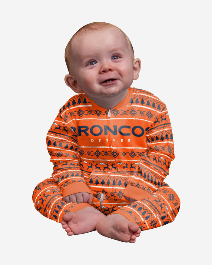 Denver Broncos Infant Family Holiday Pajamas FOCO 12 mo - FOCO.com
