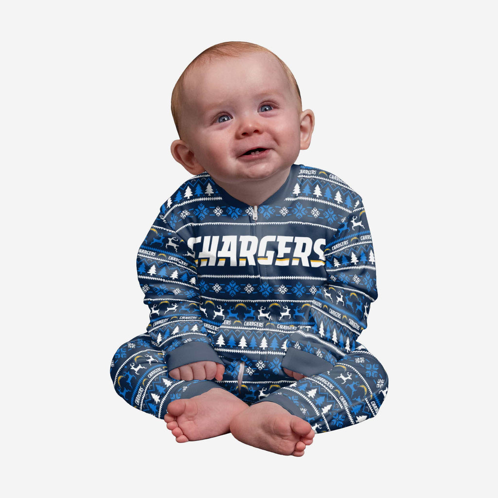 Los Angeles Chargers Infant Family Holiday Pajamas FOCO 12 mo - FOCO.com