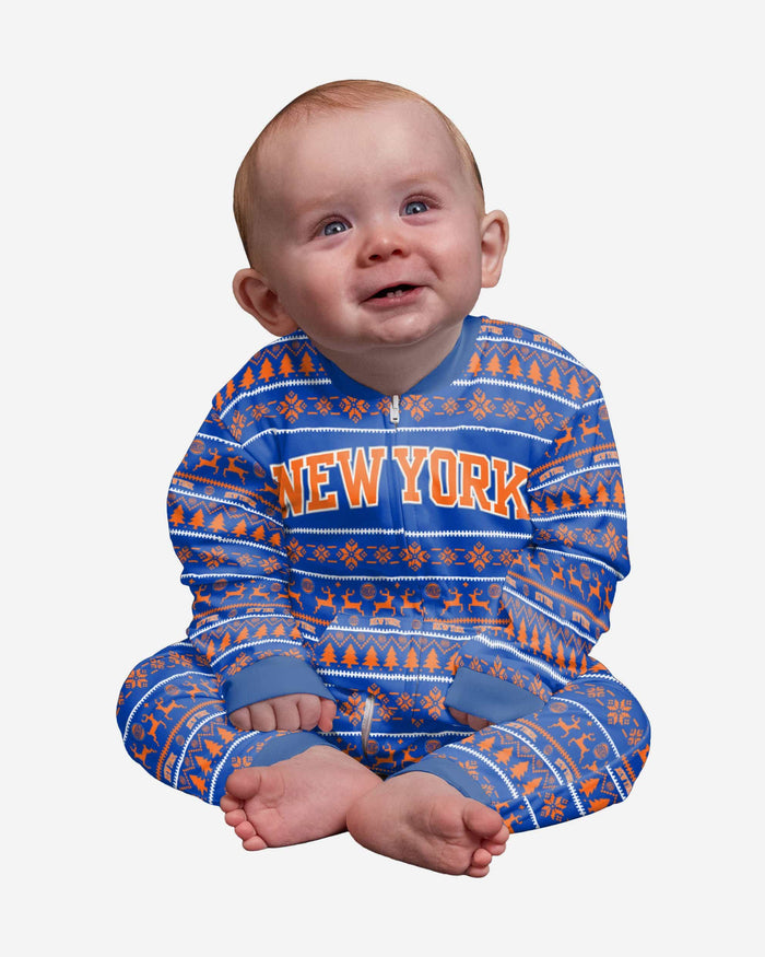 New York Knicks Infant Family Holiday Pajamas FOCO 12 mo - FOCO.com