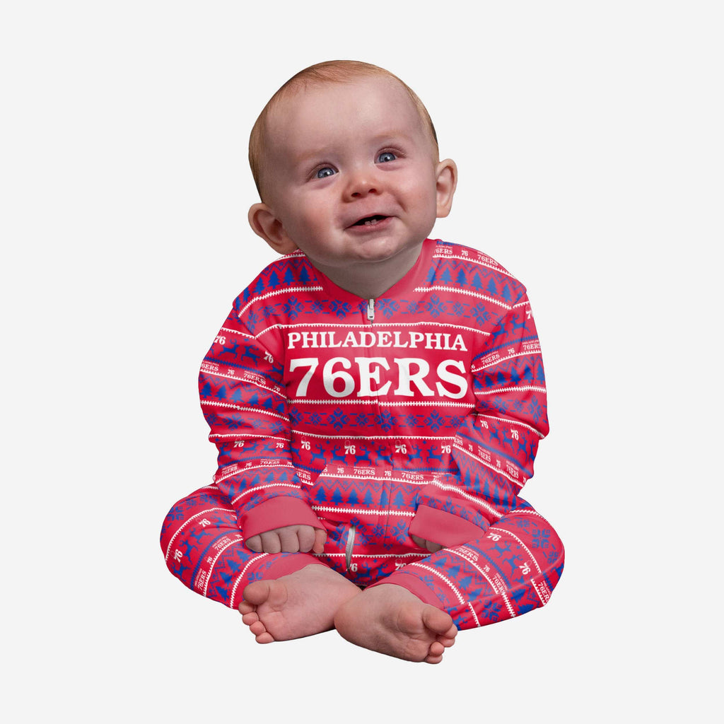 Philadelphia 76ers Infant Family Holiday Pajamas FOCO 12 mo - FOCO.com