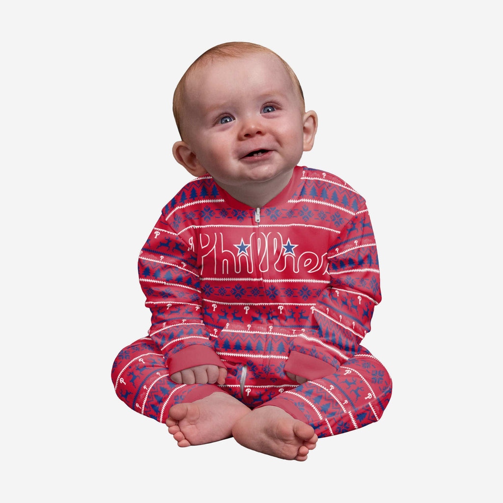 Philadelphia Phillies Infant Family Holiday Pajamas FOCO 12 mo - FOCO.com