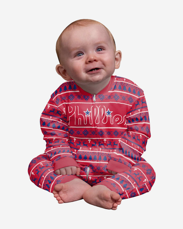 Philadelphia Phillies Infant Family Holiday Pajamas FOCO 12 mo - FOCO.com