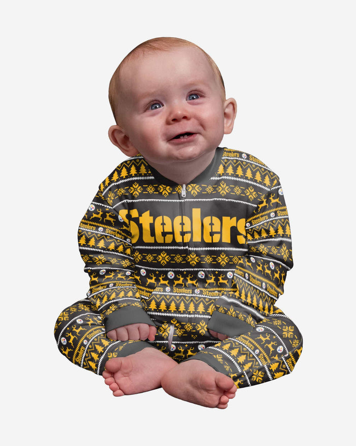 Pittsburgh Steelers Infant Family Holiday Pajamas FOCO 12 mo - FOCO.com