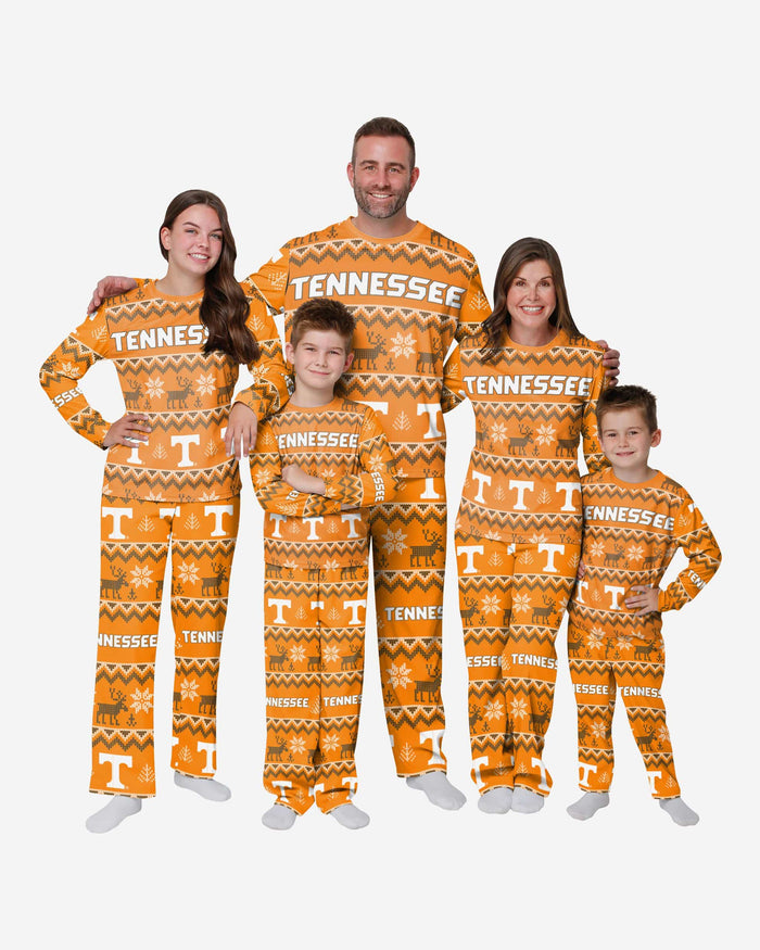 Tennessee Volunteers Youth Ugly Pattern Family Holiday Pajamas FOCO - FOCO.com
