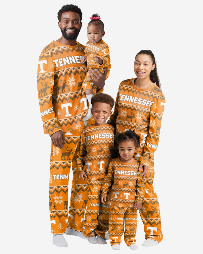 Tennessee Volunteers Infant Ugly Pattern Family Holiday Pajamas FOCO - FOCO.com
