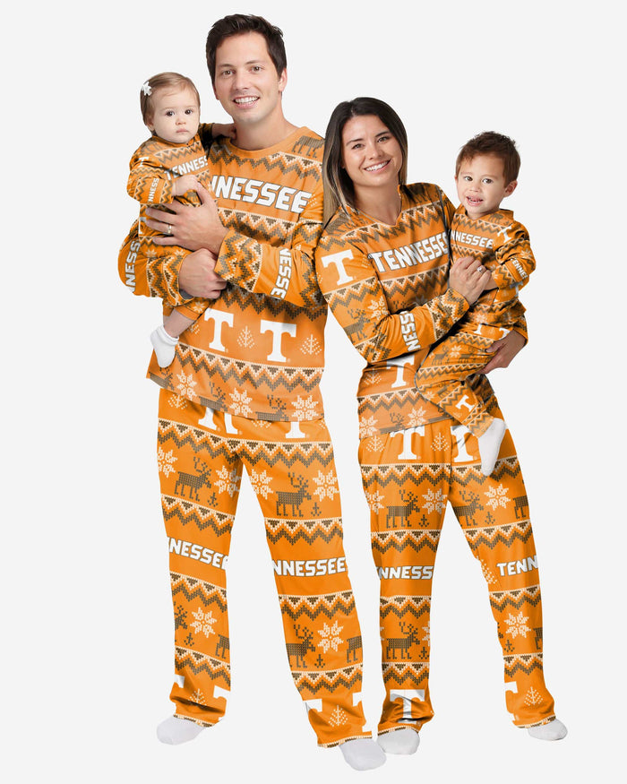 Tennessee Volunteers Toddler Ugly Pattern Family Holiday Pajamas FOCO - FOCO.com