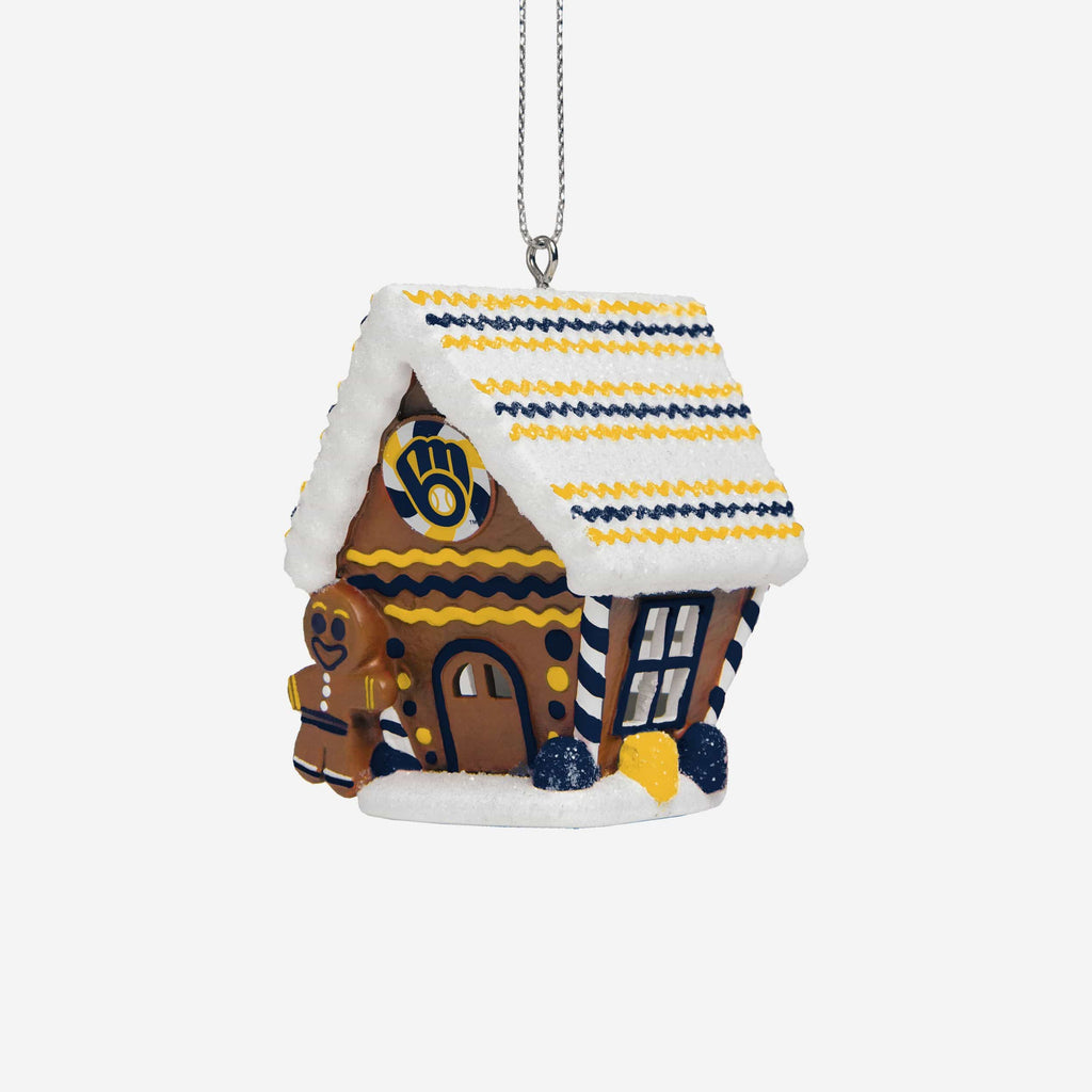 Milwaukee Brewers Gingerbread House Ornament FOCO - FOCO.com
