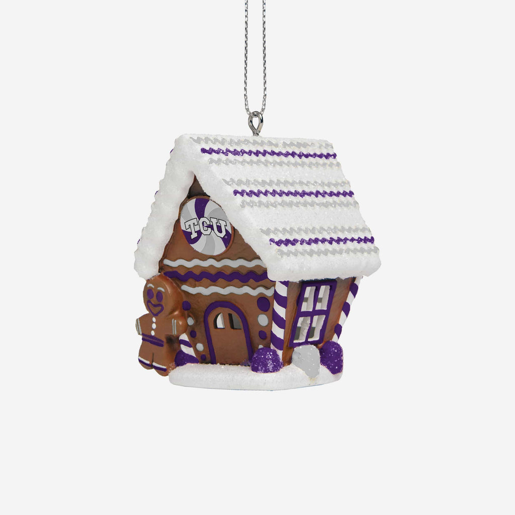 TCU Horned Frogs Gingerbread House Ornament FOCO - FOCO.com