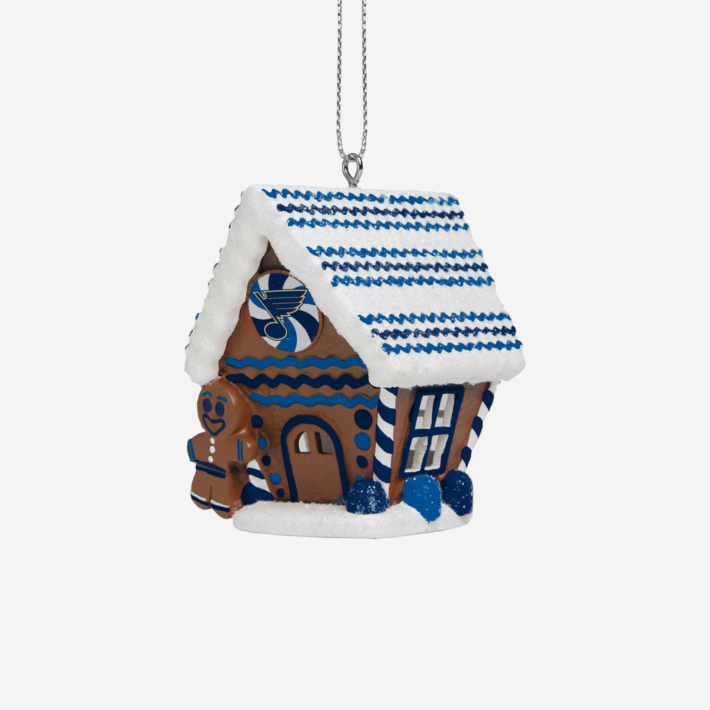 St Louis Blues Gingerbread House Ornament FOCO - FOCO.com