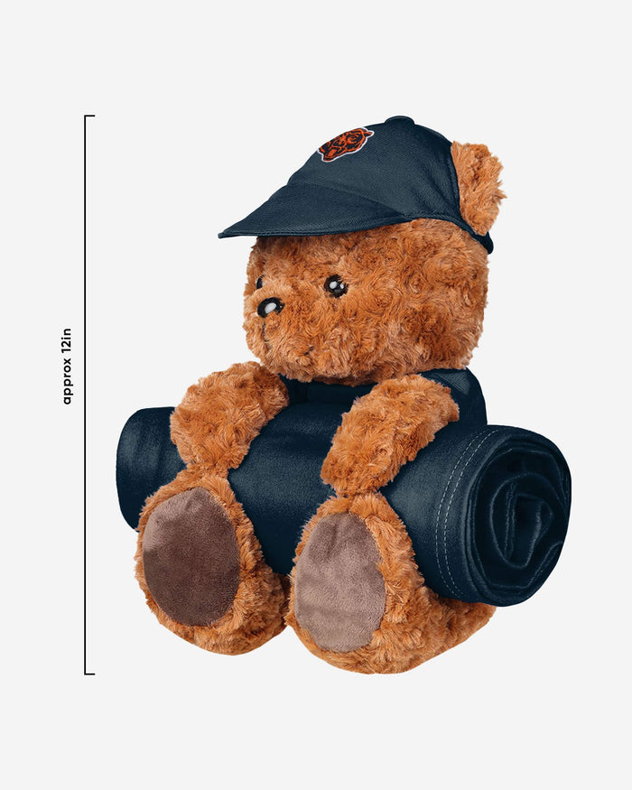 Chicago Bears Throw Blanket With Plush Bear FOCO - FOCO.com